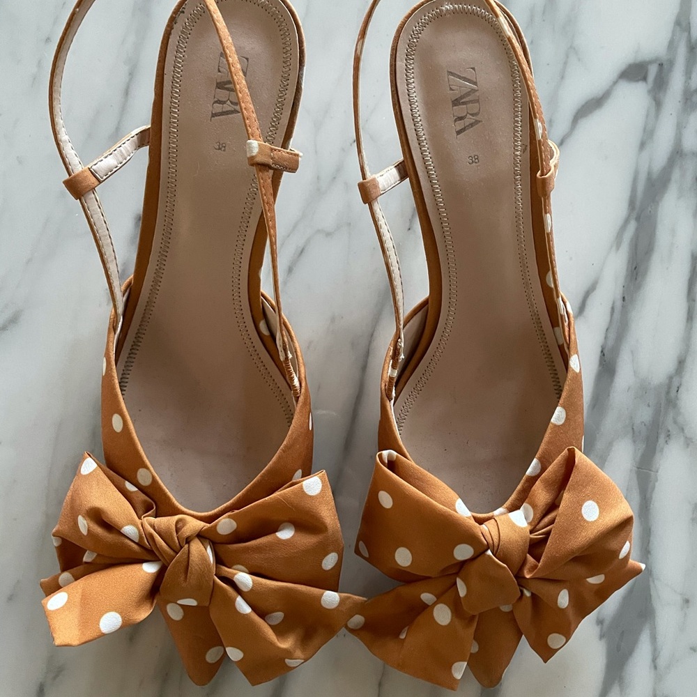 Zara - Women’s Slingback Pumps Kitten Heels